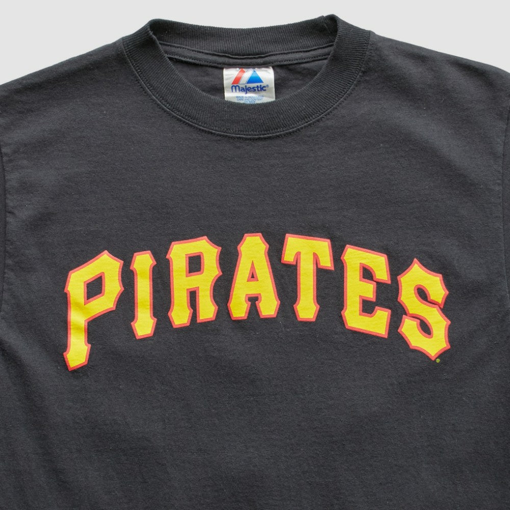 Pittsburgh Pirates Majestic 2000s T-Shirt - Black Vintage