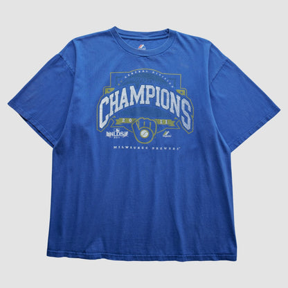 Milwaukee Brewers Majestic 2011 T-Shirt - Blue Vintage
