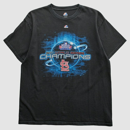 St. Louis Cardinals Majestic 2011 T-Shirt - Black Vintage
