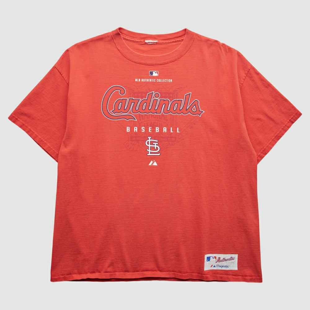 St. Louis Cardinals Majestic 2000s T-Shirt - Red Vintage