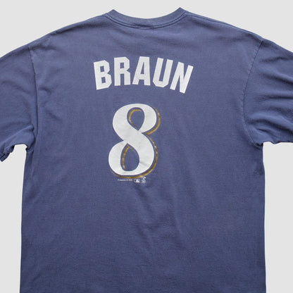 Milwaukee Brewers 2000s T-Shirt - Navy Vintage