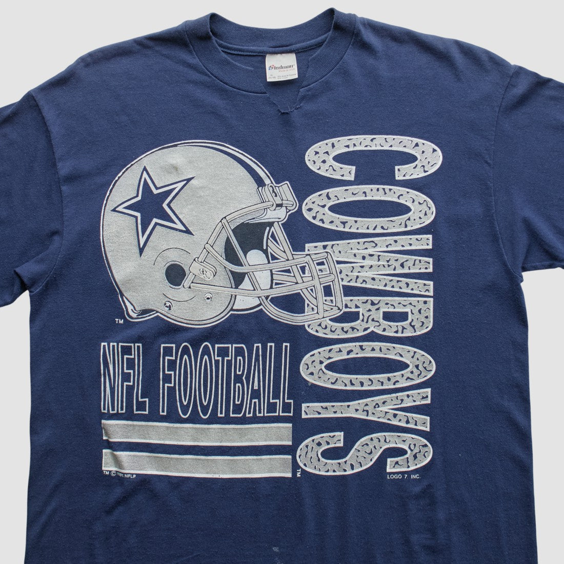 Dallas Cowboys Logo 7 1991 T-Shirt - Navy Vintage online