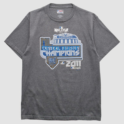 Milwaukee Brewers Majestic 2011 T-Shirt - Gray Vintage