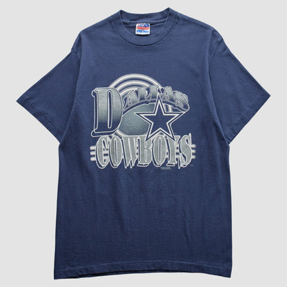 Dallas Cowboys Trench 90s T-Shirt - Navy Vintage sale