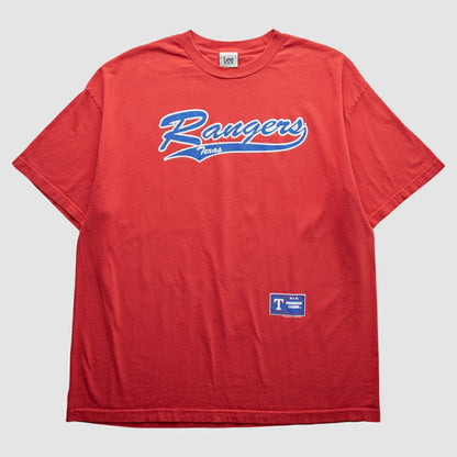 Texas Rangers Lee Apparel 2000s T-Shirt - Red Vintage