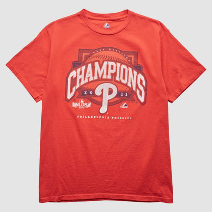 Philadelphia Phillies Majestic 2011 T-Shirt - Red Vintage