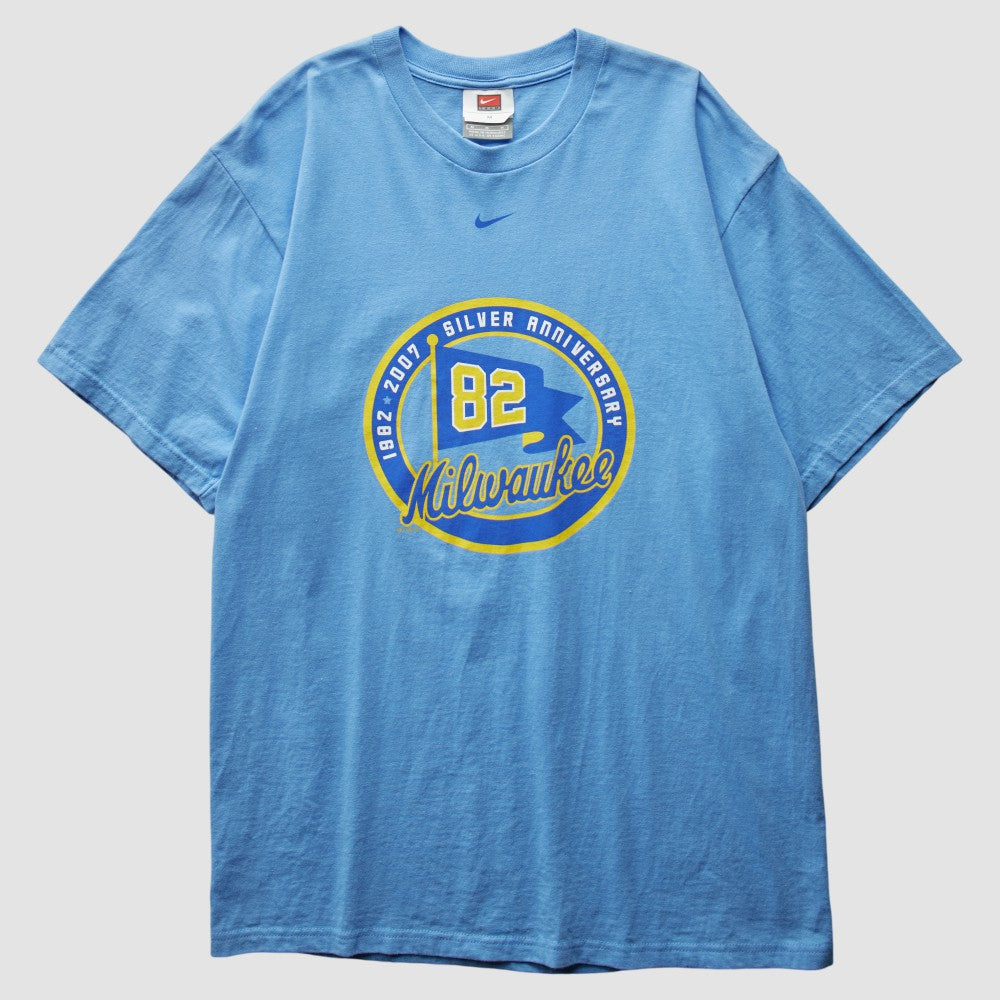 Milwaukee Brewers 2007 T-Shirt - Light Blue Vintage | Nike