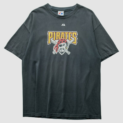 Pittsburgh Pirates Majestic 2010 T-Shirt - Black Vintage