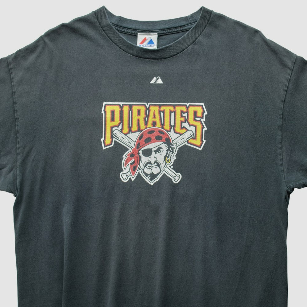 Pittsburgh Pirates Majestic 2010 T-Shirt - Black Vintage