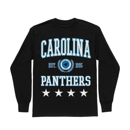 Carolina Panthers Gameday Couture Women's Oversized Everyday Star Long Sleeve T-Shirt - Black online