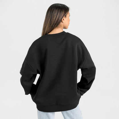 Baltimore Ravens Gameday Couture Women's Oversized Victory Lane Black Label Premium Fleece Sweatshirt - Black for sale