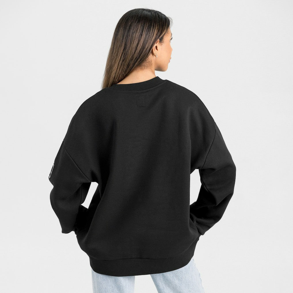 Kansas City Chiefs Gameday Couture Women's Oversized Victory Lane Black Label Premium Fleece Sweatshirt - Black online