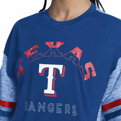 Texas Rangers G-III 4Her by Carl Banks Women's Off-Season Oversized Top - Royal
