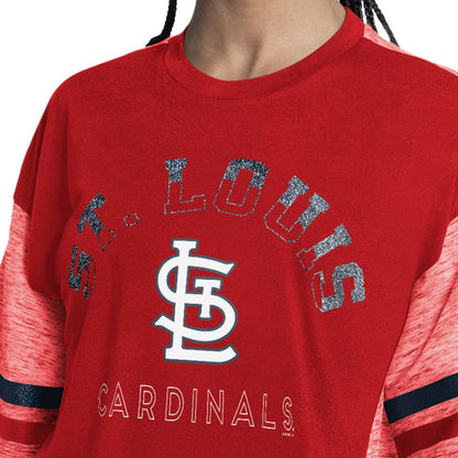 St. Louis Cardinals G-III 4Her by Carl Banks Women's Off-Season Oversized Top - Red
