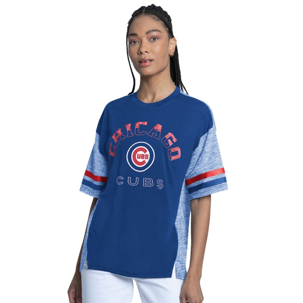 Chicago Cubs G-III 4Her by Carl Banks Women's Off-Season Oversized Top - Royal
