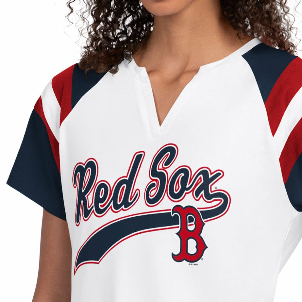 Boston Red Sox Starter Women's Game On Notch Neck T-Shirt - White