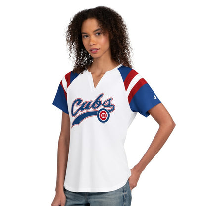 Chicago Cubs Starter Women's Game On Notch Neck T-Shirt - White