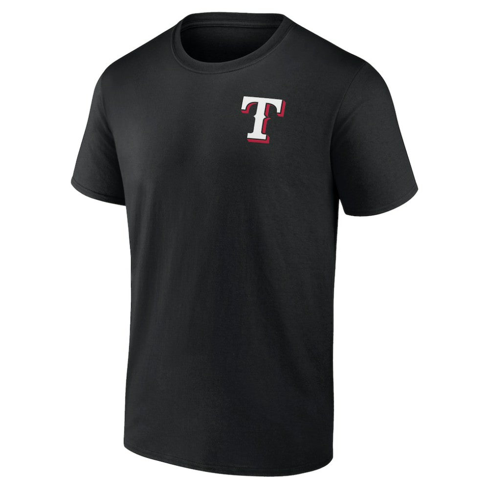 Texas Rangers Profile Big & Tall Two-Sided Graphic T-Shirt - Black