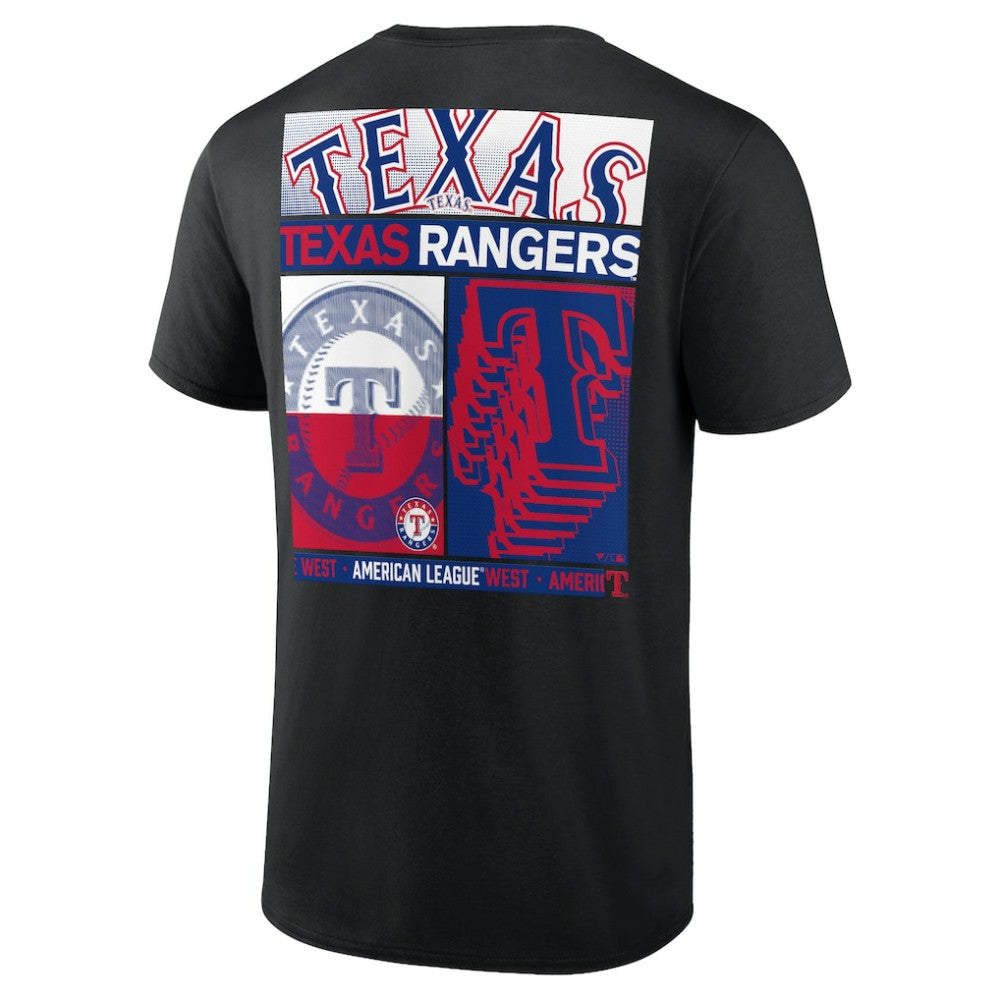 Texas Rangers Profile Big & Tall Two-Sided Graphic T-Shirt - Black