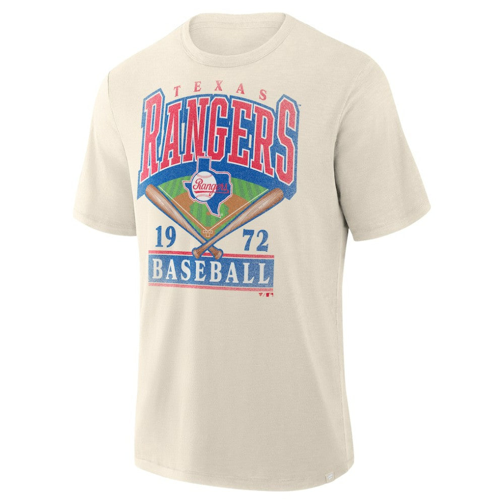 Texas Rangers Profile Big & Tall Screen Print T-Shirt - Cream