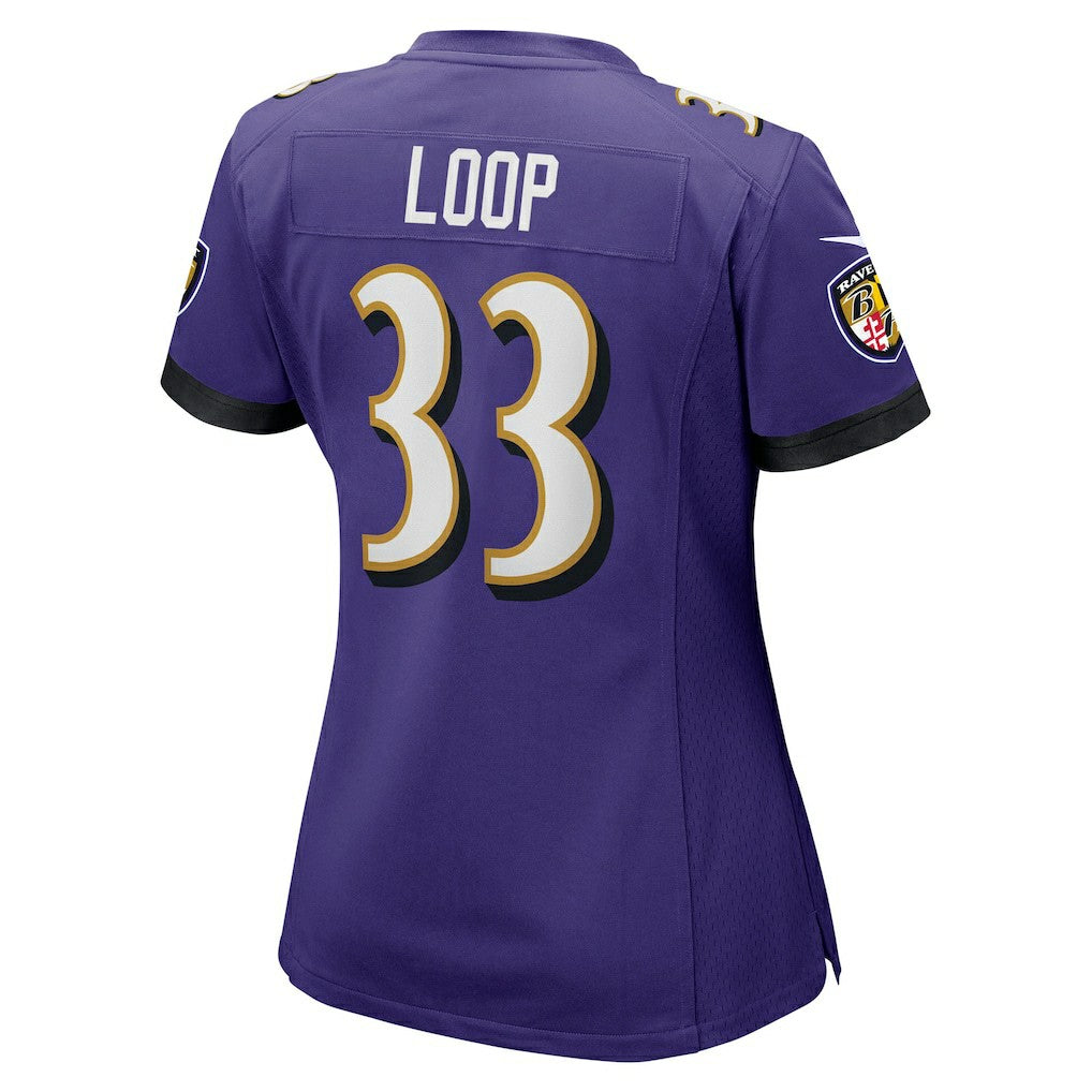Tyler Loop Baltimore Ravens Women's Team Game Jersey - Purple | Nike for sale