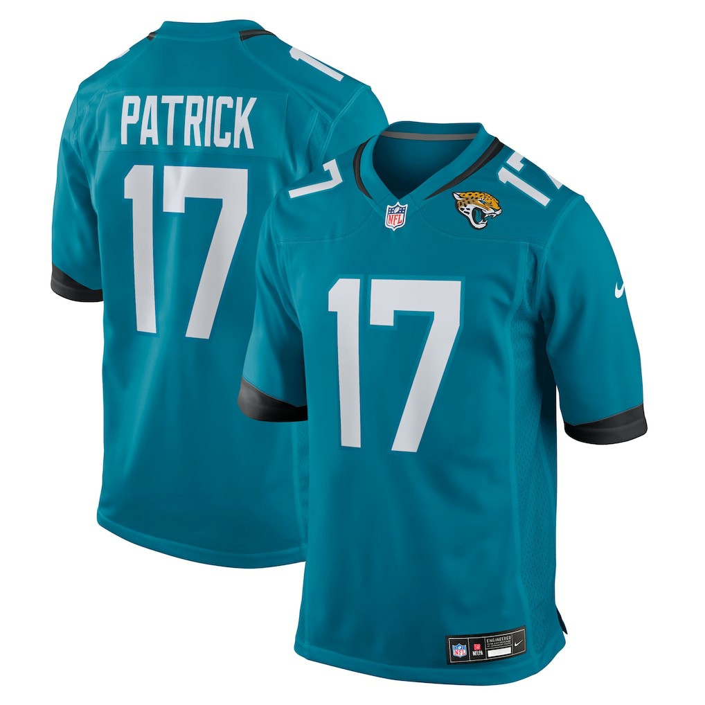 Tim Patrick Jacksonville Jaguars Team Game Jersey - Teal | Nike for sale