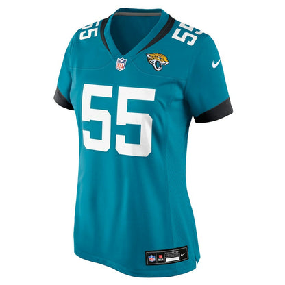 Chuma Edoga Jacksonville Jaguars Women's Team Game Jersey - Teal | Nike online