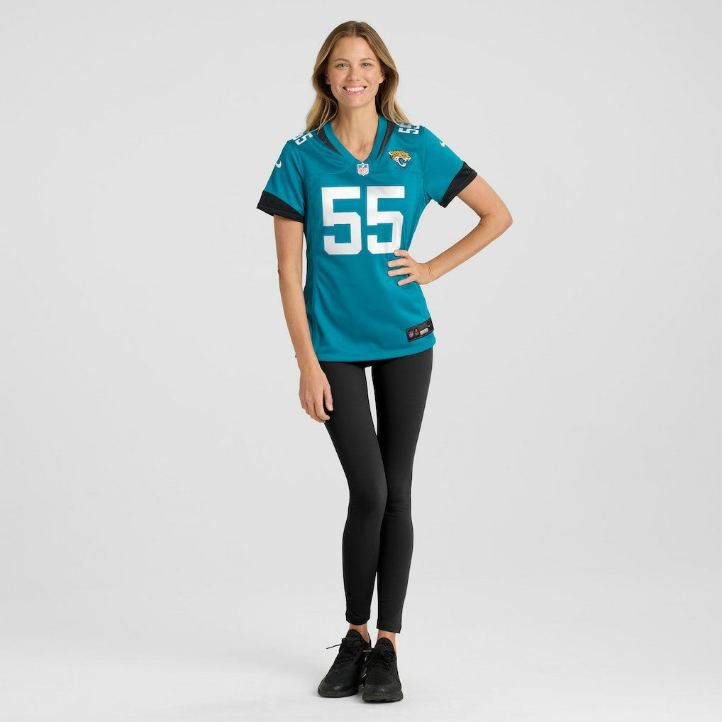 Chuma Edoga Jacksonville Jaguars Women's Team Game Jersey - Teal | Nike online