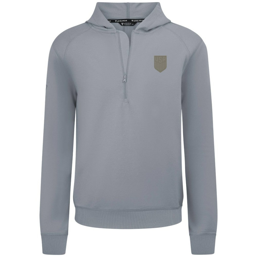 USMNT Levelwear Technic Tri-Blend Quarter-Zip Hoodie - Gray cheap