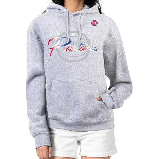 Detroit Pistons G-III 4Her by Carl Banks Women's Shadow Logo Tri-Blend Fleece Hoodie sale - Gray shop