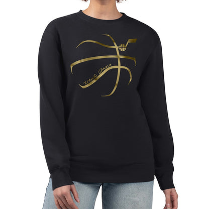 Utah Jazz G-III 4Her by Carl Banks Women's Metallic Print Basketball Sketch Fleece Sweatshirt - Black shop