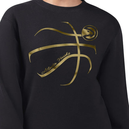 Atlanta Hawks G-III 4Her by Carl Banks Women's Metallic Print Basketball Sketch Fleece Sweatshirt - Black online