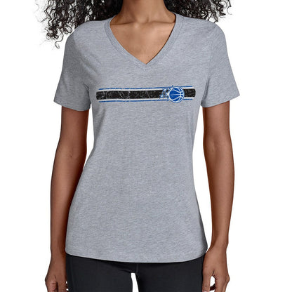 Orlando Magic Starter Women's Team Stripe V-Neck T-Shirt - Gray discount