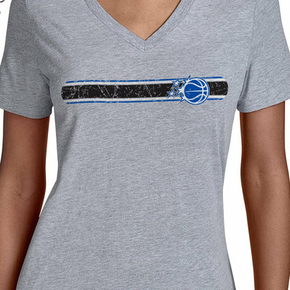 Orlando Magic Starter Women's Team Stripe V-Neck T-Shirt - Gray discount