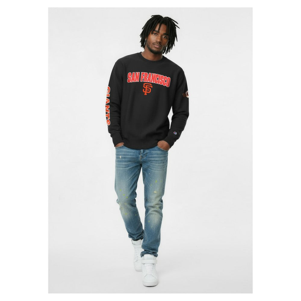 San Francisco Giants Champion Reverse Weave Chenille Sweatshirt - Black