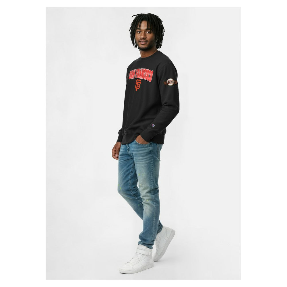San Francisco Giants Champion Reverse Weave Chenille Sweatshirt - Black