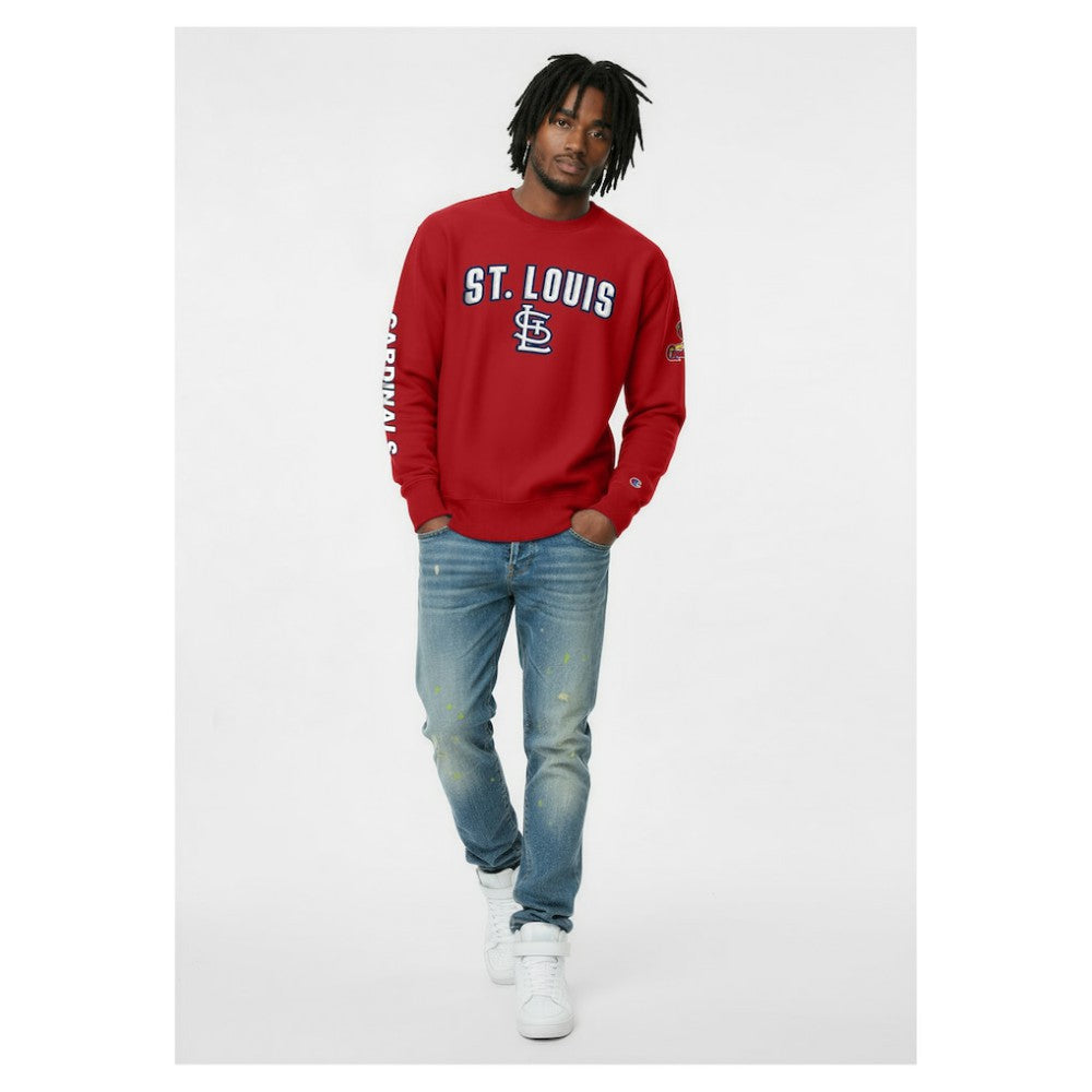 St. Louis Cardinals Champion Reverse Weave Chenille Sweatshirt - Red