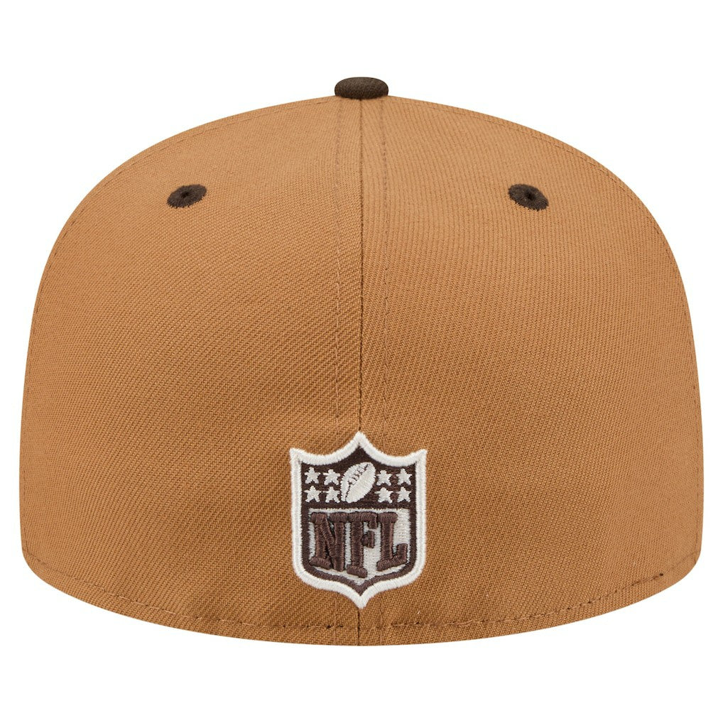 Detroit Lions New Era Two-Tone Walnut 59FIFTY Fitted Hat - Light Brown/Dark Brown on sale
