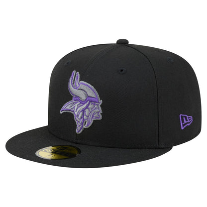 Minnesota Vikings New Era Color Pop 59FIFTY Fitted Hat - Black online