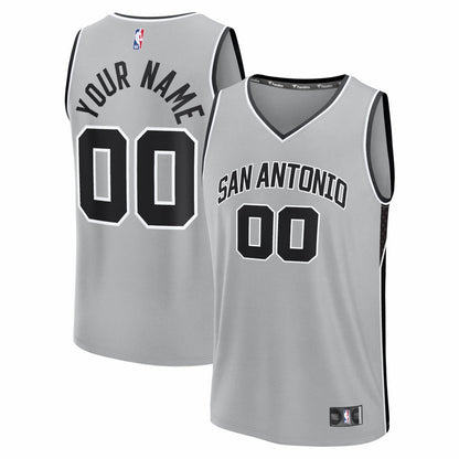 San Antonio Spurs Youth Fastbreak Custom Jersey - Statement Edition - Silver | Fanatics outlet