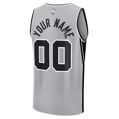San Antonio Spurs Youth Fastbreak Custom Jersey - Statement Edition - Silver | Fanatics outlet
