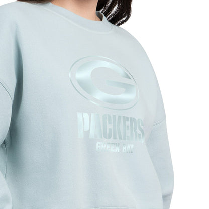 Green Bay Packers Starter Women's Travel Pastels Boxy Fleece Sweatshirt - Mint discount