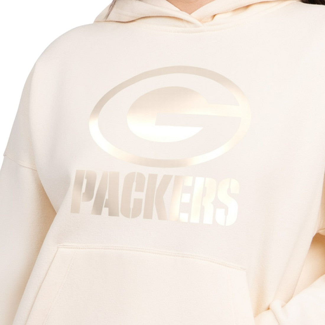 Green Bay Packers Starter Women's Pastels Relaxed Travel Hoodie - Cream for sale