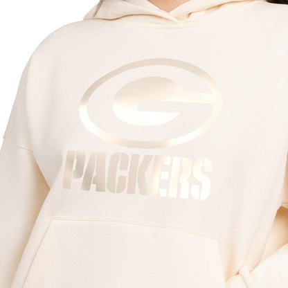 Green Bay Packers Starter Women's Pastels Relaxed Travel Hoodie - Cream for sale