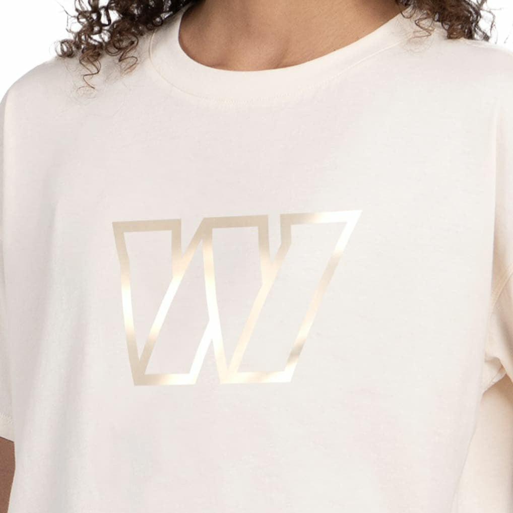 Washington Commanders Starter Women's Pastel Travel Boxy Cropped T-Shirt - Cream on sale