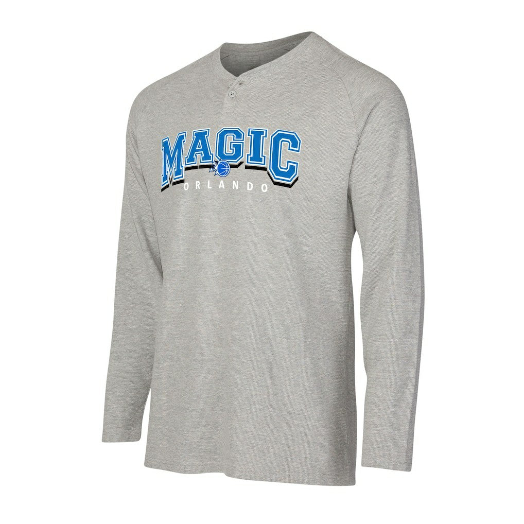 Orlando Magic Concepts Sport Hawthorn Thermal Knit Long Sleeve Henley T-Shirt - Gray discount