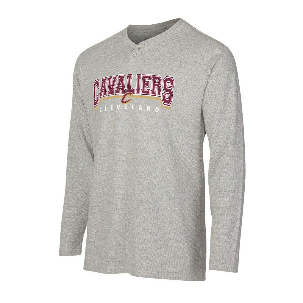 Cleveland Cavaliers Concepts Sport Hawthorn Thermal Knit Long Sleeve Henley T-Shirt sale - Gray on sale