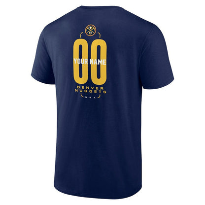 Denver Nuggets Center Court Name & Number Custom T-Shirt sale - Navy outlet
