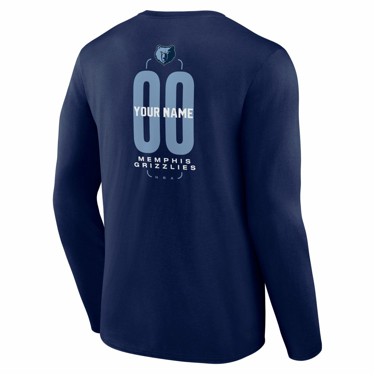 Memphis Grizzlies Center Court Name & Number Custom Long Sleeve T-Shirt - Navy online