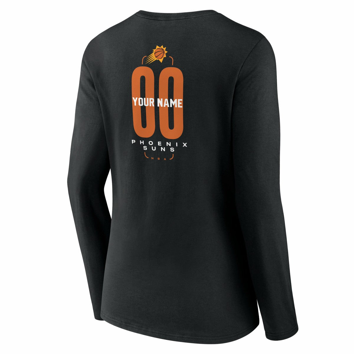 Phoenix Suns Women's Center Court Name & Number Custom Long Sleeve V-Neck T-Shirt - Black cheap